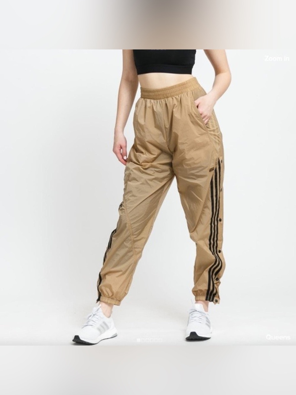 Adidas Originals Snap Track Pants Beige Black M GN4274 R.Y.V.